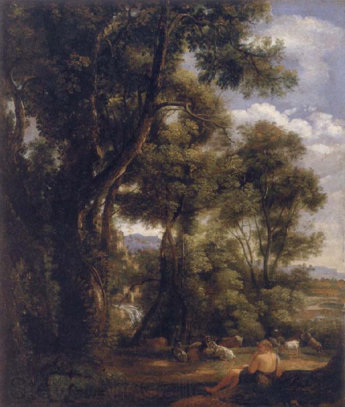 John Constable Landscape with goatherd and goats Norge oil painting art